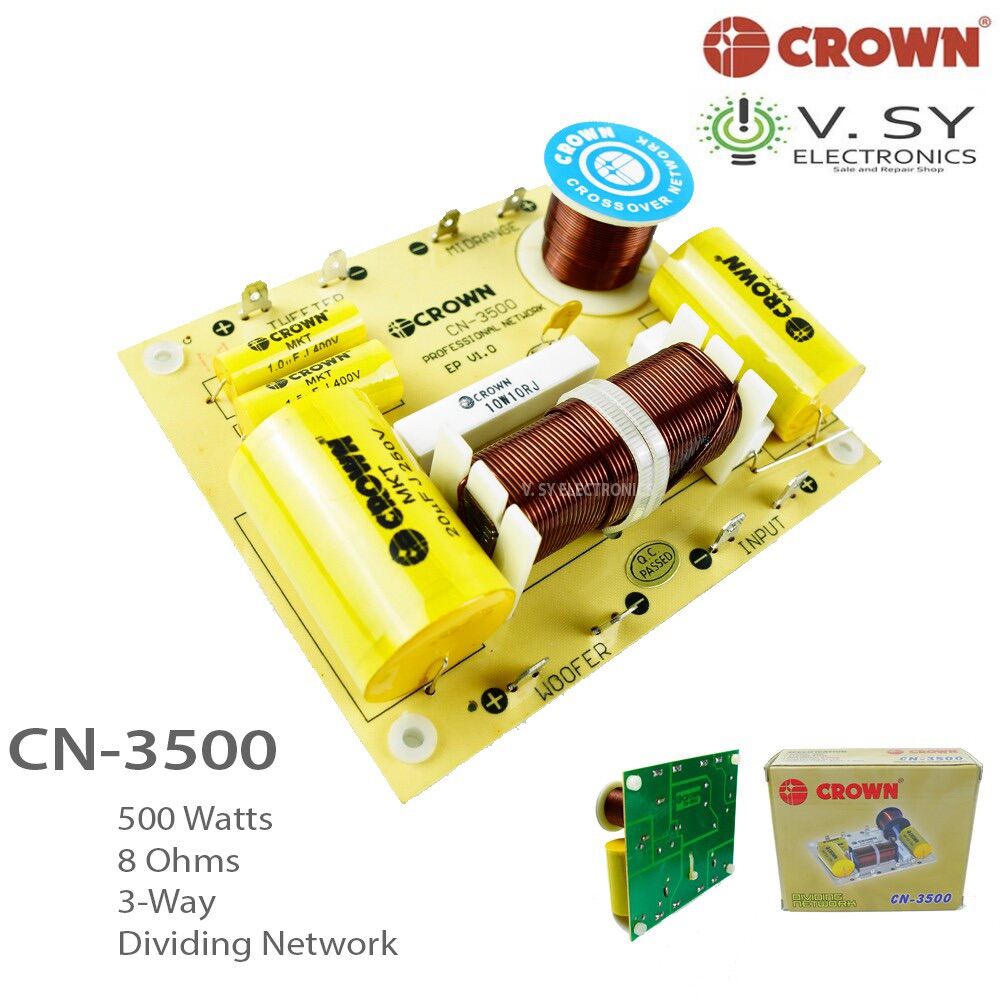 Original Crown CN-3500 500W 3 Way 8 Ohms Crossover Dividing Network CN3500  CN 3500 | Lazada PH