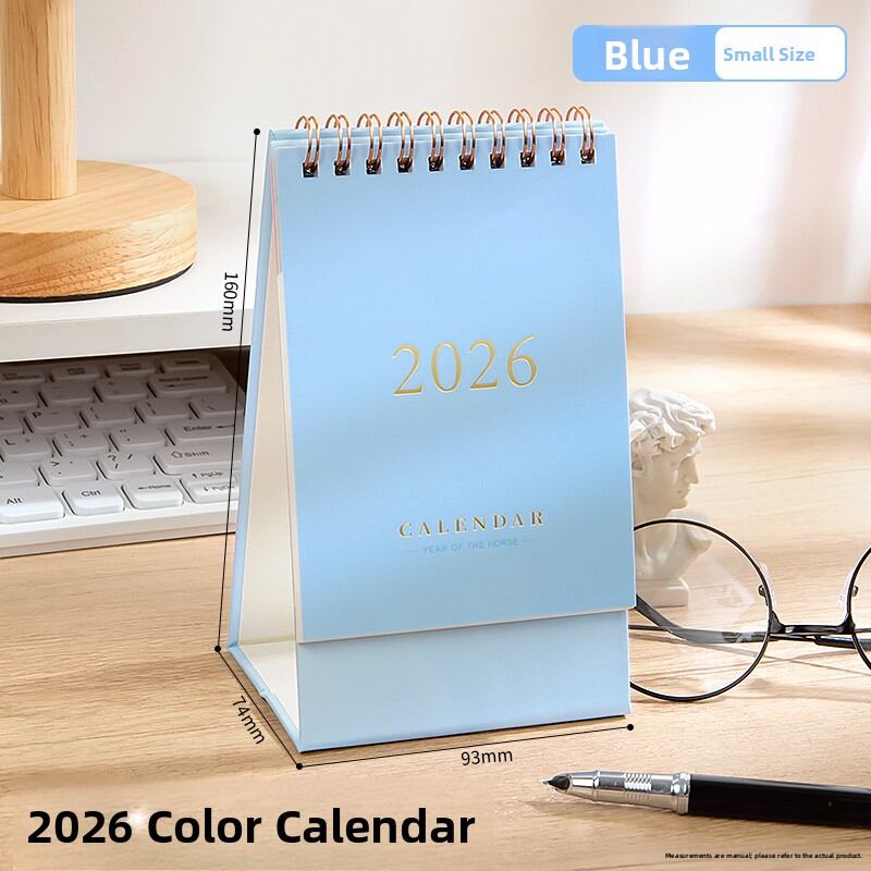 ZEEGO | Creative and Simple Hot Foil Diary Desk Calendar 2025-2026