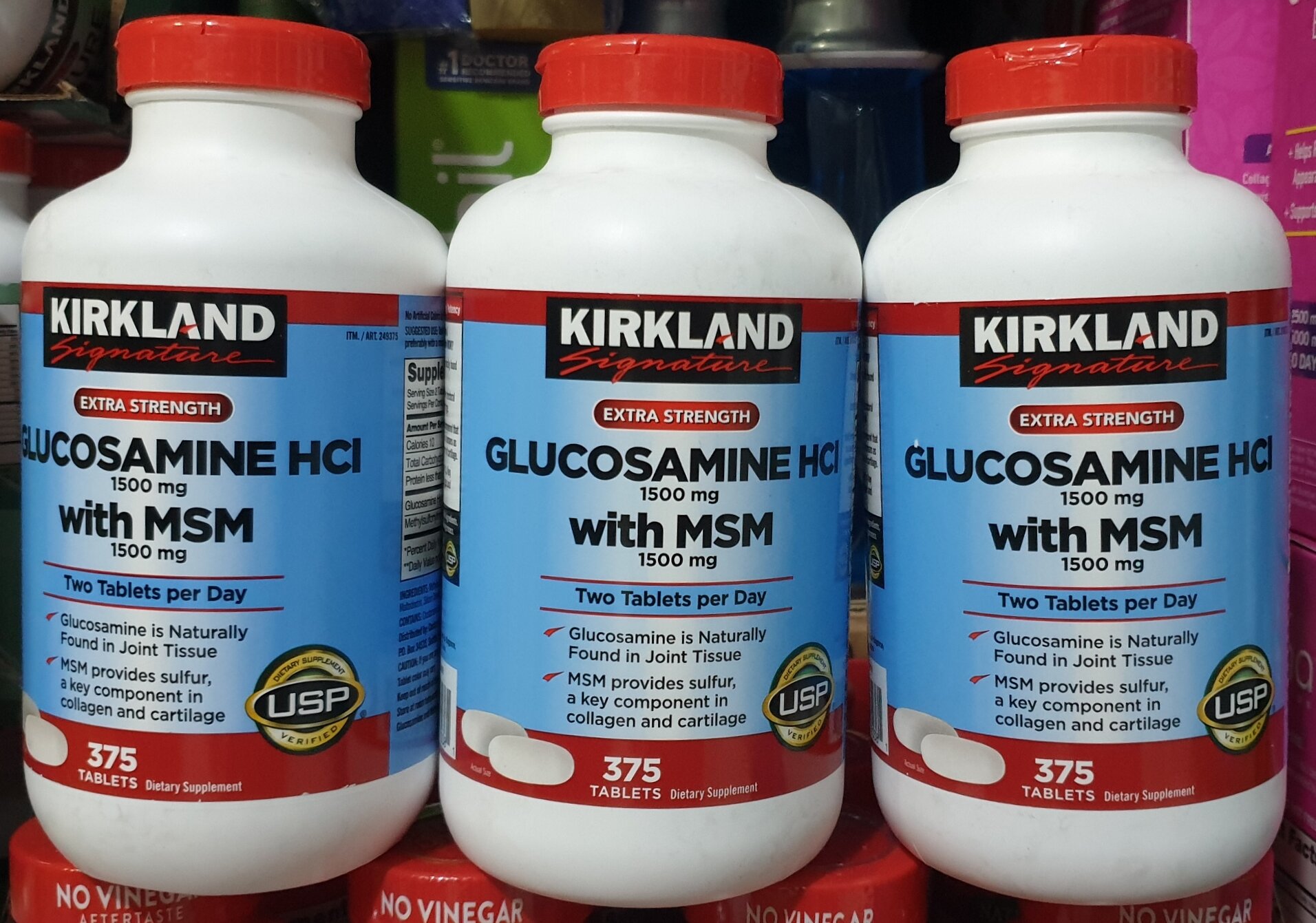 Kirkland Signature Extra Strenght Glucosamin HCI 1500mg with MSM 1500mg (375 tablets) Lazada PH