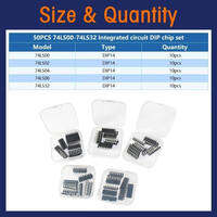 50pcs/box Logic IC Kit 74HC00 74HC02 74HC04 74HC08 74HC32 74LS00 74LS02 74LS04 74LS08 74LS32 DIP-14 74HC / 74LS Series Ic Kits