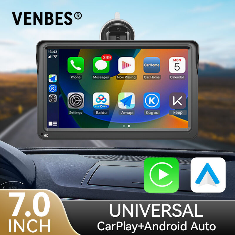 VENBES 7 Inch Universal Car Radio Carplay Android Auto Multimedia Video ...