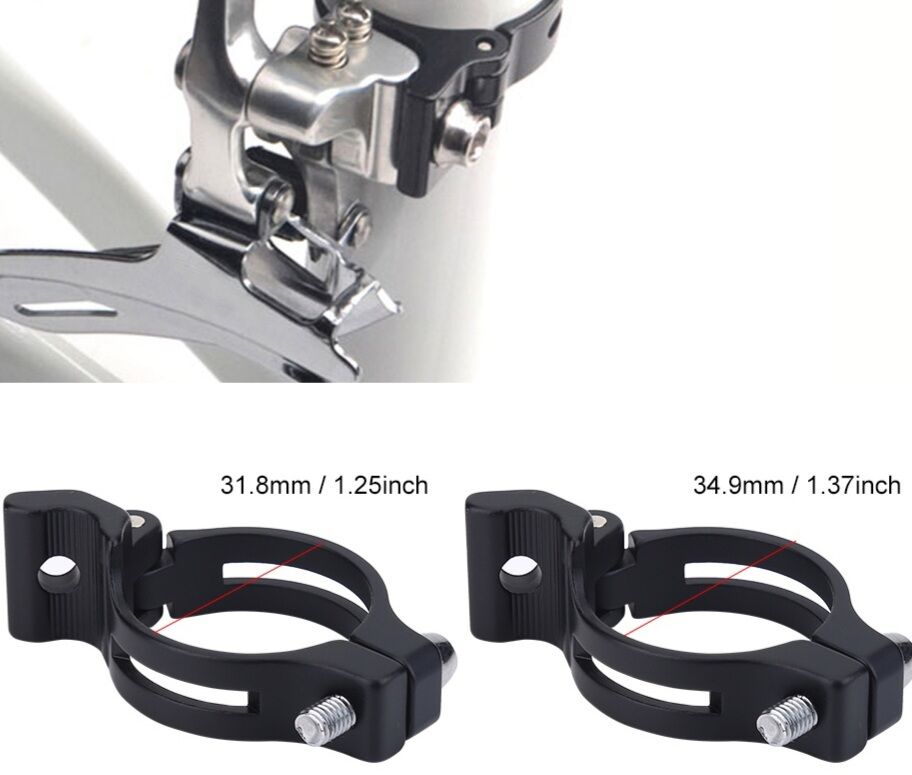 Venzo Front Derailleur Adapter Clamp AL6061 T6 Braze-on Venzo Bicycle Braze-On Front Derailleur Adapter Clamp - Adjustable Fit For Road & MTB Bikes Braze-on Front Derailleur Clamp Mount - Foto 4