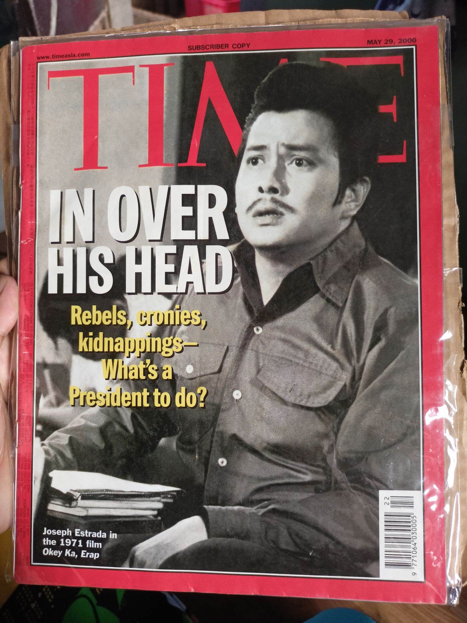 TIME MAGAZINE JOSEPH ERAP ESTRADA MAY 2000 ISSUE Lazada PH