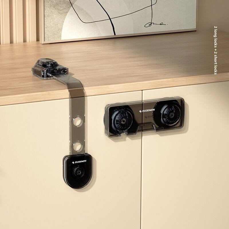 EUDEMON | Child Safety Lock For Cabinet Door Drawer Fixed Buckle Prevent Opening No Punching Required Glass Door Clip Buckle