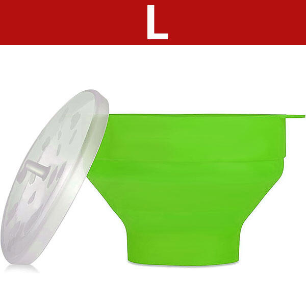 Silicone Microwave Popcorn Popper BPA Collapsible Popcorn Bowl Microwavable Pop Corn Maker with Lid Dishwasher Safe