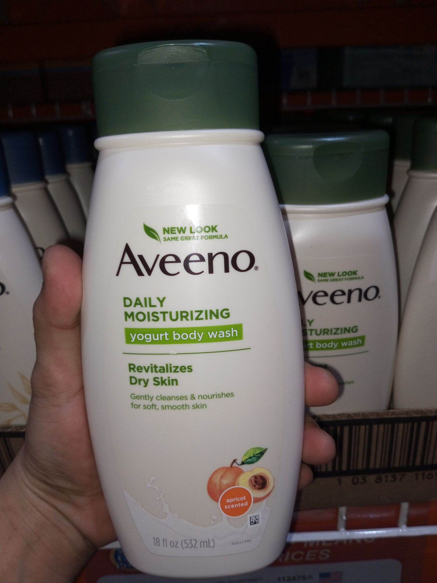 AVEENO DAILY MOIST BODY WASH APRICOT&HONEY Lazada PH