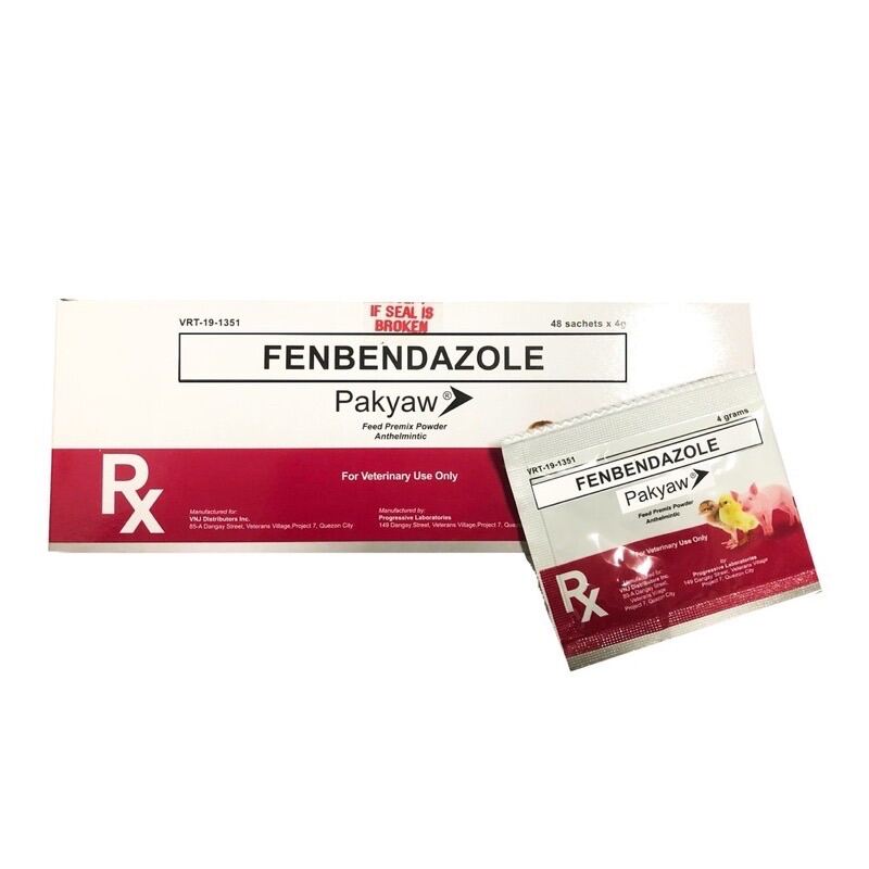 Fenbendazole Pakyaw Powder Dewormer 4g for Gamefowl Rooster and Pig