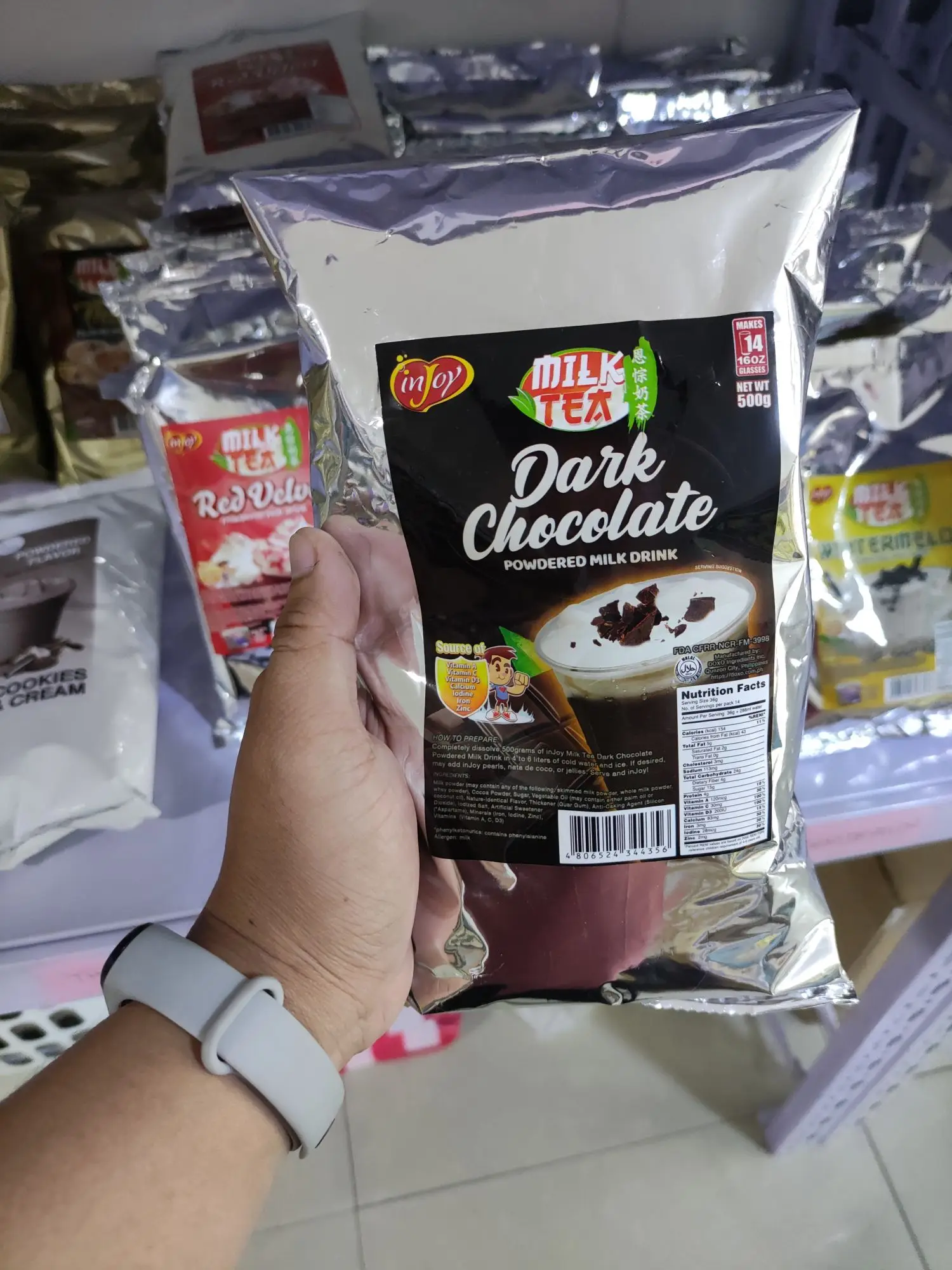 Injoy Dark Chocolate Milktea Powder 500g