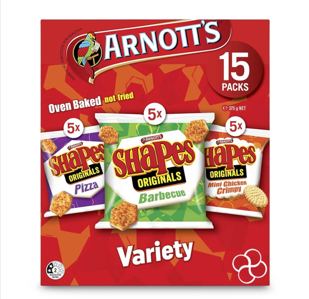 Arnott's Shapes Biscuits Variety Pack 15 x 25 g | Lazada PH