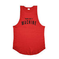TRAIN LIKE A MACHINE Cotton Bodybuilding Tank Top Mens Workout Singlets Fitness Stringer Clothing Gym Sleeveless Shirt for Men