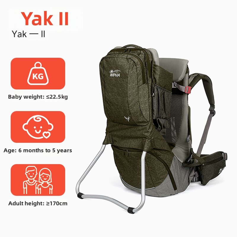 WIPHA | Outdoor Child Carrying Backpack For Hiking Mountaineering Large Children