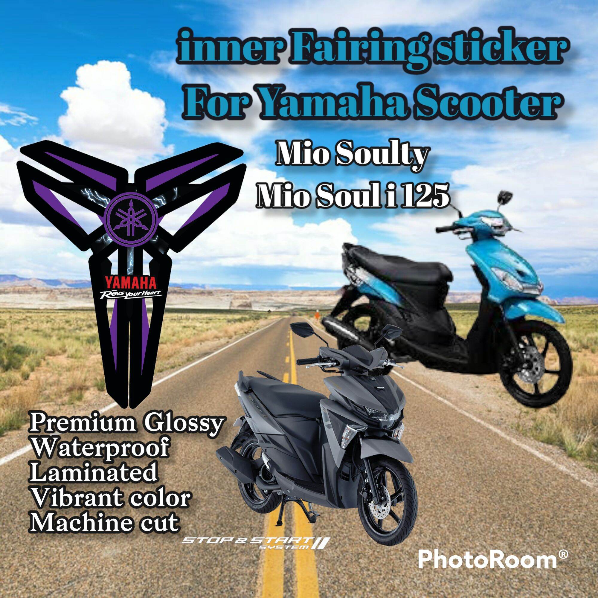Sticker/Decals for inner fairing of Yamaha Scooter anti-scratch