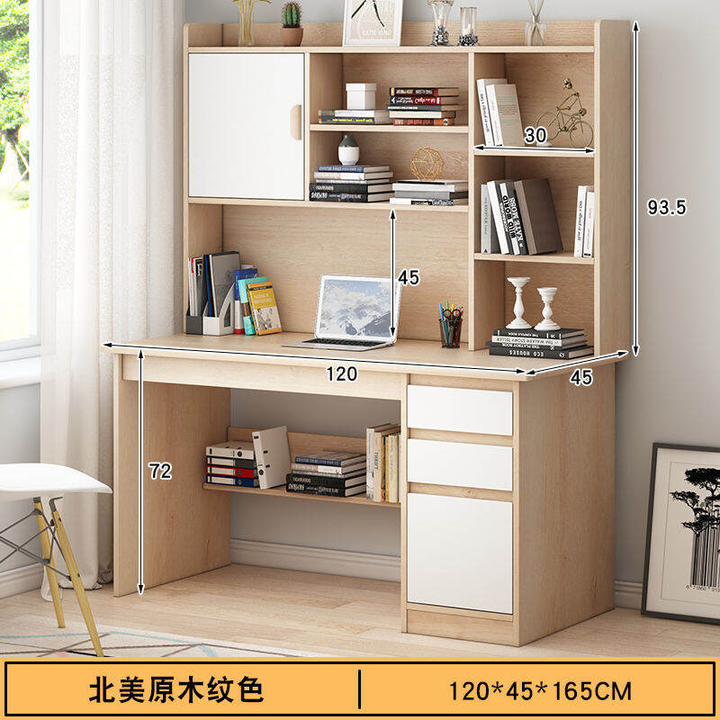 Computer Table Chair Set Desktop Household Minimalist Desk Bookcase Integrated Student Study
