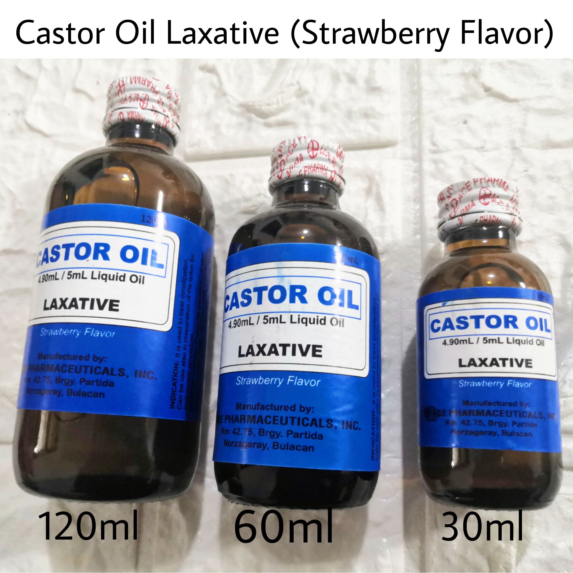 Castor Oil Laxative Strawberry Flavor (30ml/60ml/120ml) For internal Use |  Lazada PH