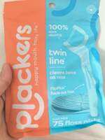 Plackers Dentek Dental 75Count twin line dental flosses and kids dual gripz sticks.