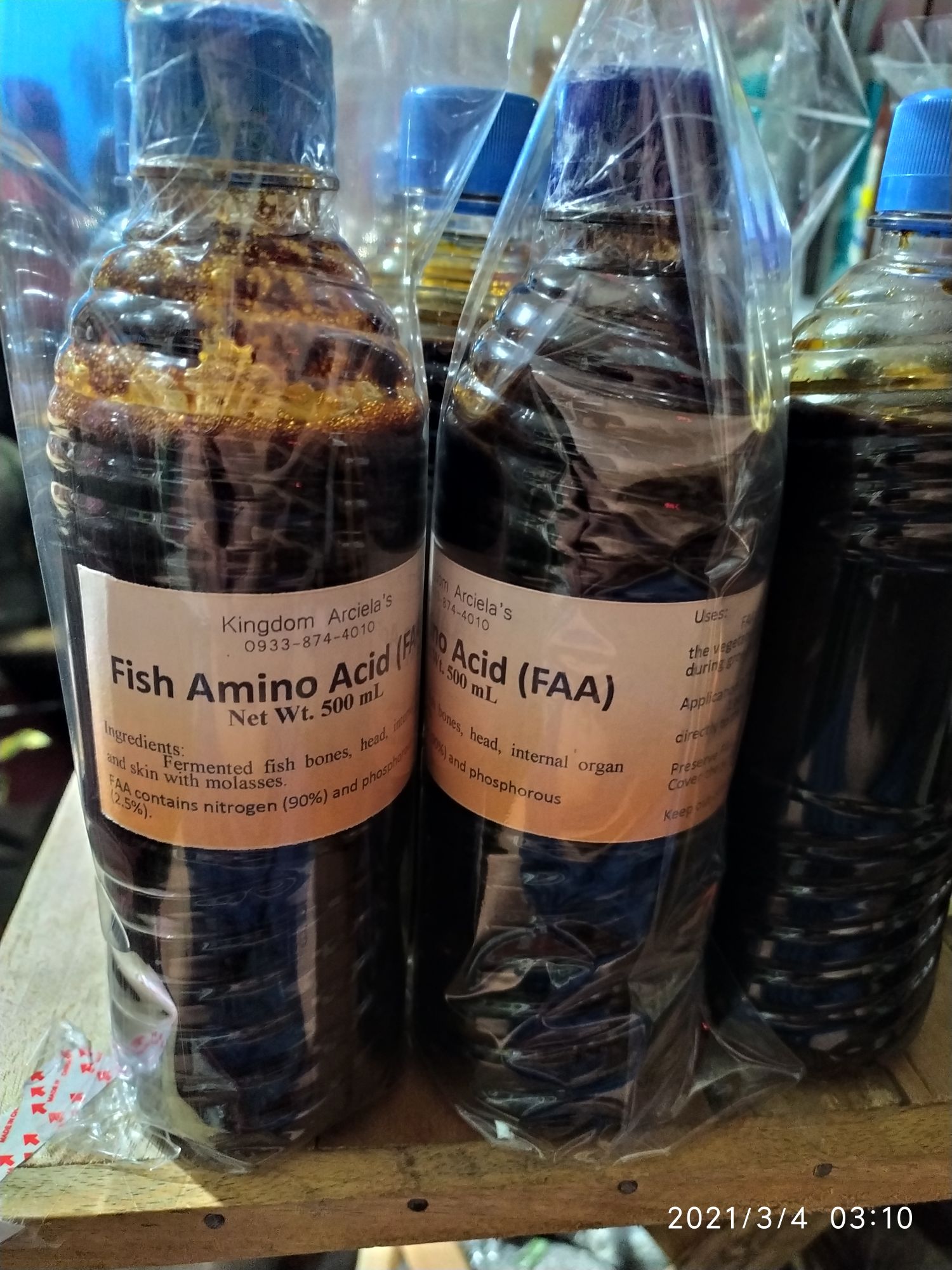 Fish Amino Acid  500ml Pure Organic Fertilizer/Foliar Spray