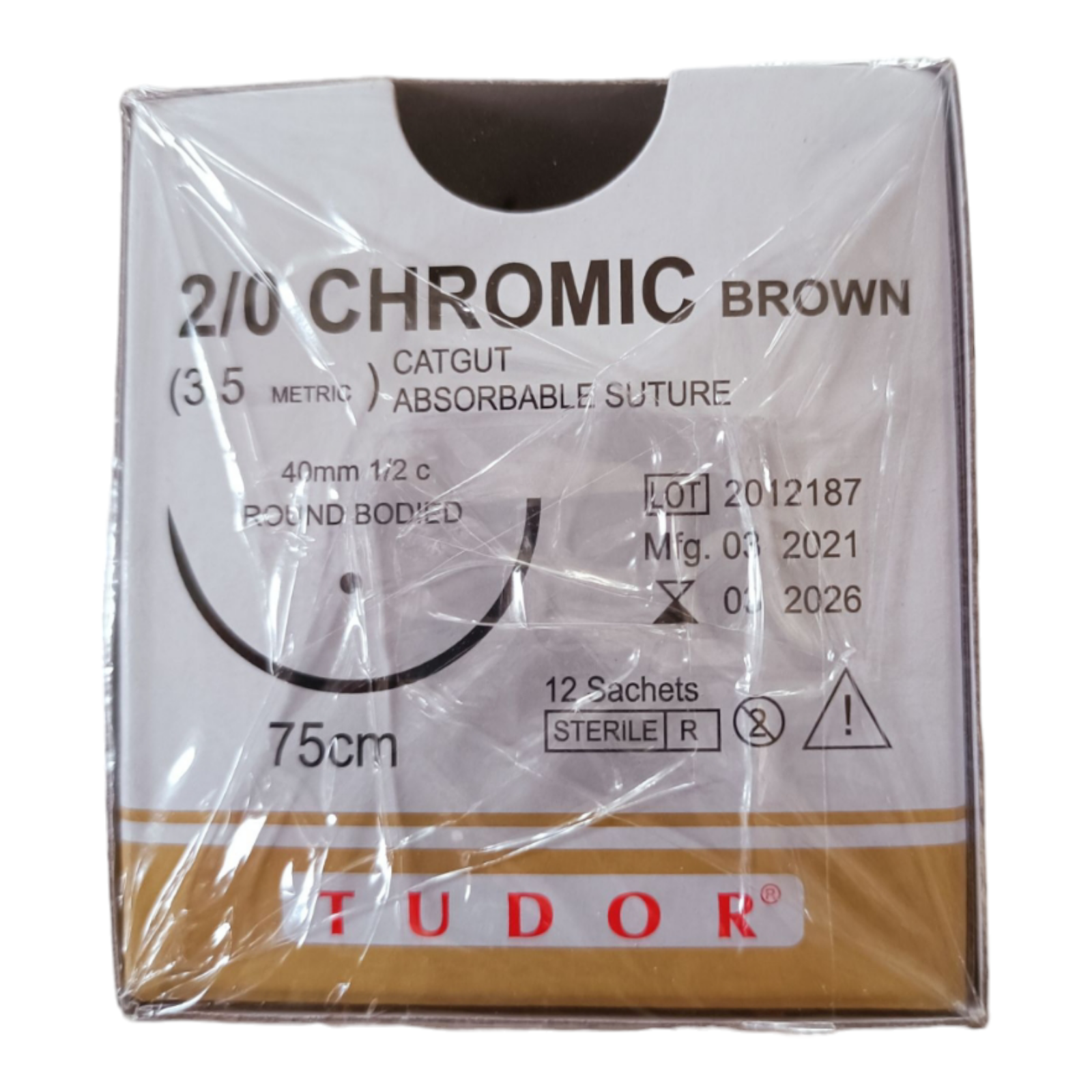 2.0 Chromic Round  Absorbable Sutures 12's/Box