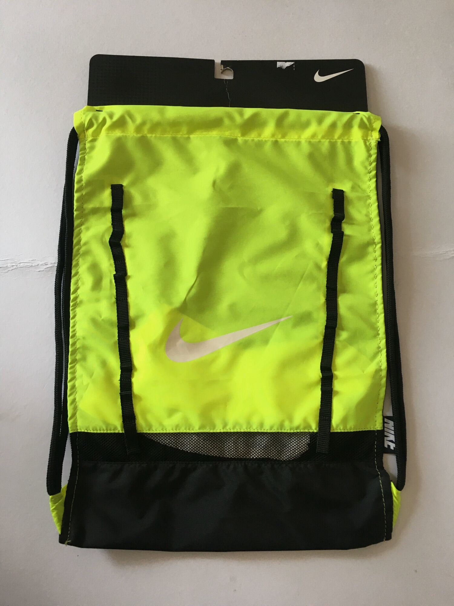 neon green nike bag