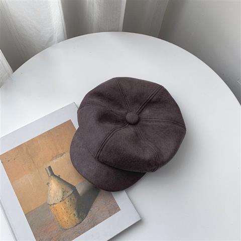 Winter All-match Korean Style Hat Velvet Berets Painter Hat Women Octagonal  Cap 836225582447