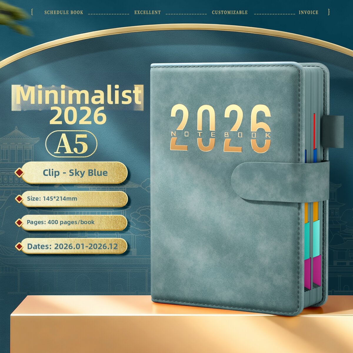 MINGZHUO | Daily Planner Notebook Calendar 365 Days