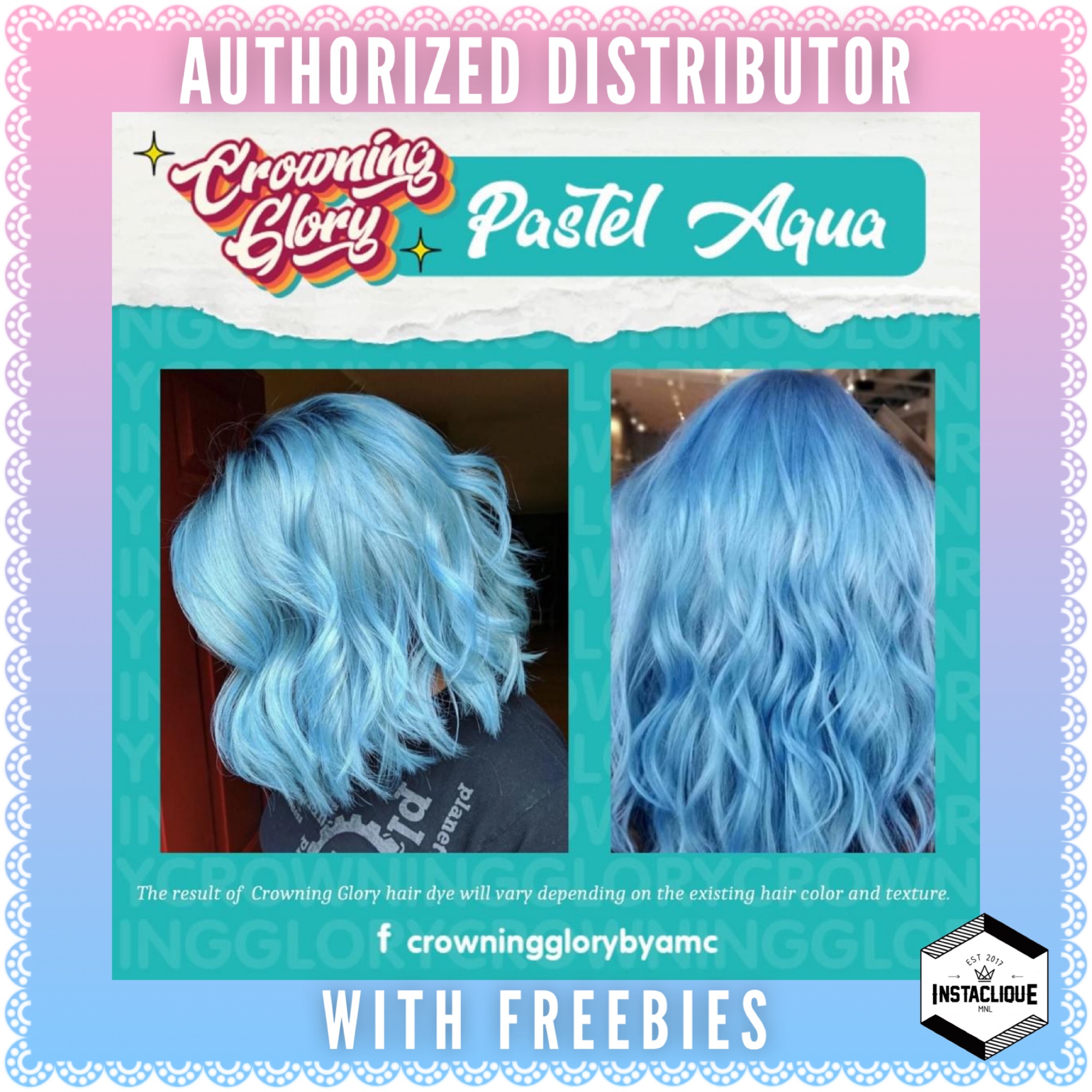 PASTEL AQUA Hair Dye by Crowning Glory with Free Gloves and Hair Cap |  Lazada PH