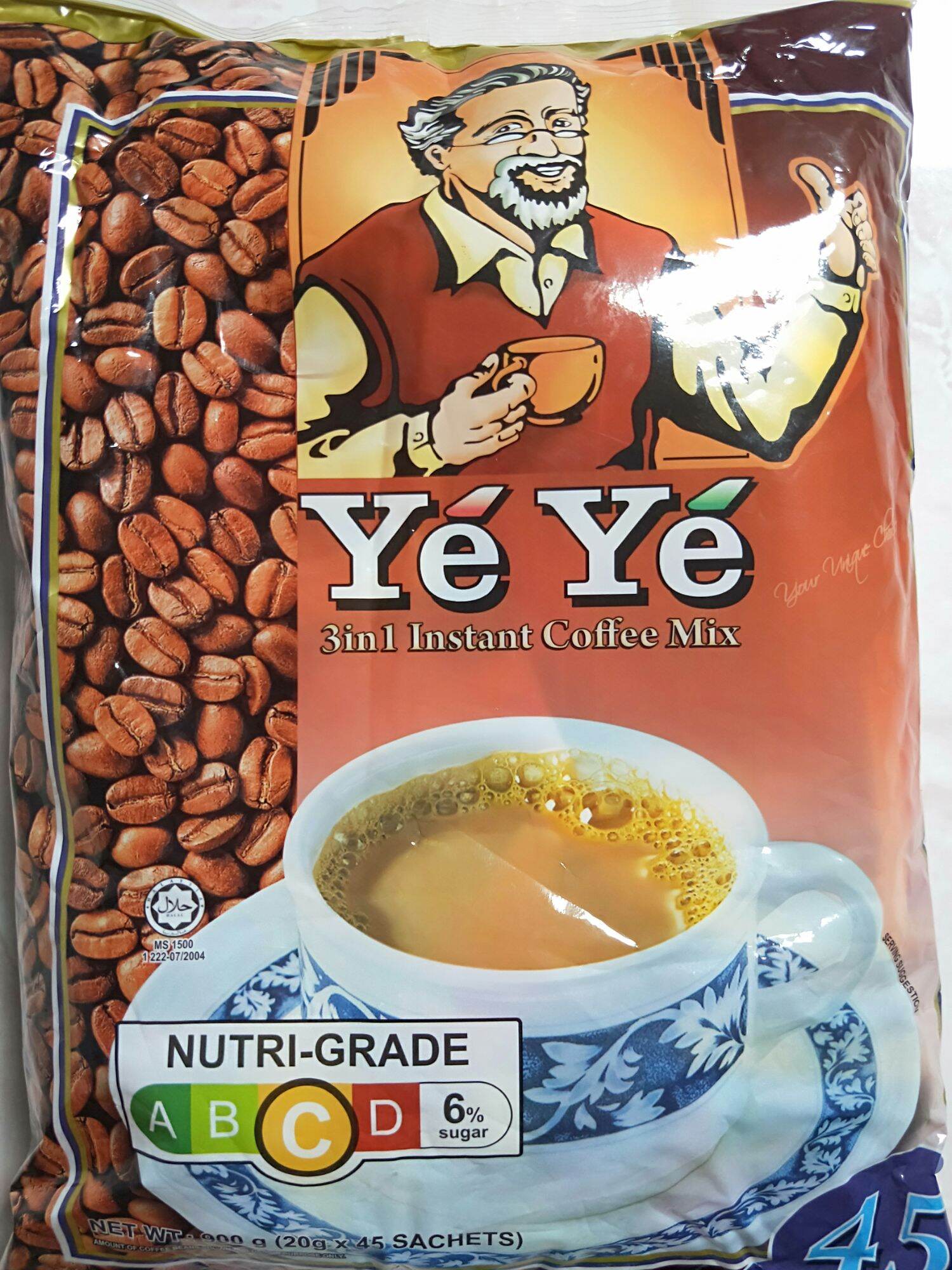 YeYe 3in1 Instant Coffee Mix 45 sachets x 20g Lazada PH