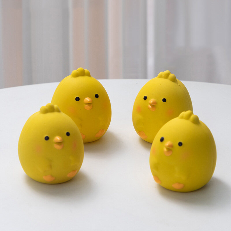 Pet Squeaky Toys Cute Chicken Dog Chewing Rubber Toy Cleaning Tooth Dog Chew Toy For Dogs Bite Resistant Sounder Pet Supplies. 