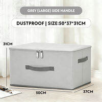 YULE Foldable Storage Boxes with Lid Handle Stackable Design Heavy Duty for Clothes Toys Books