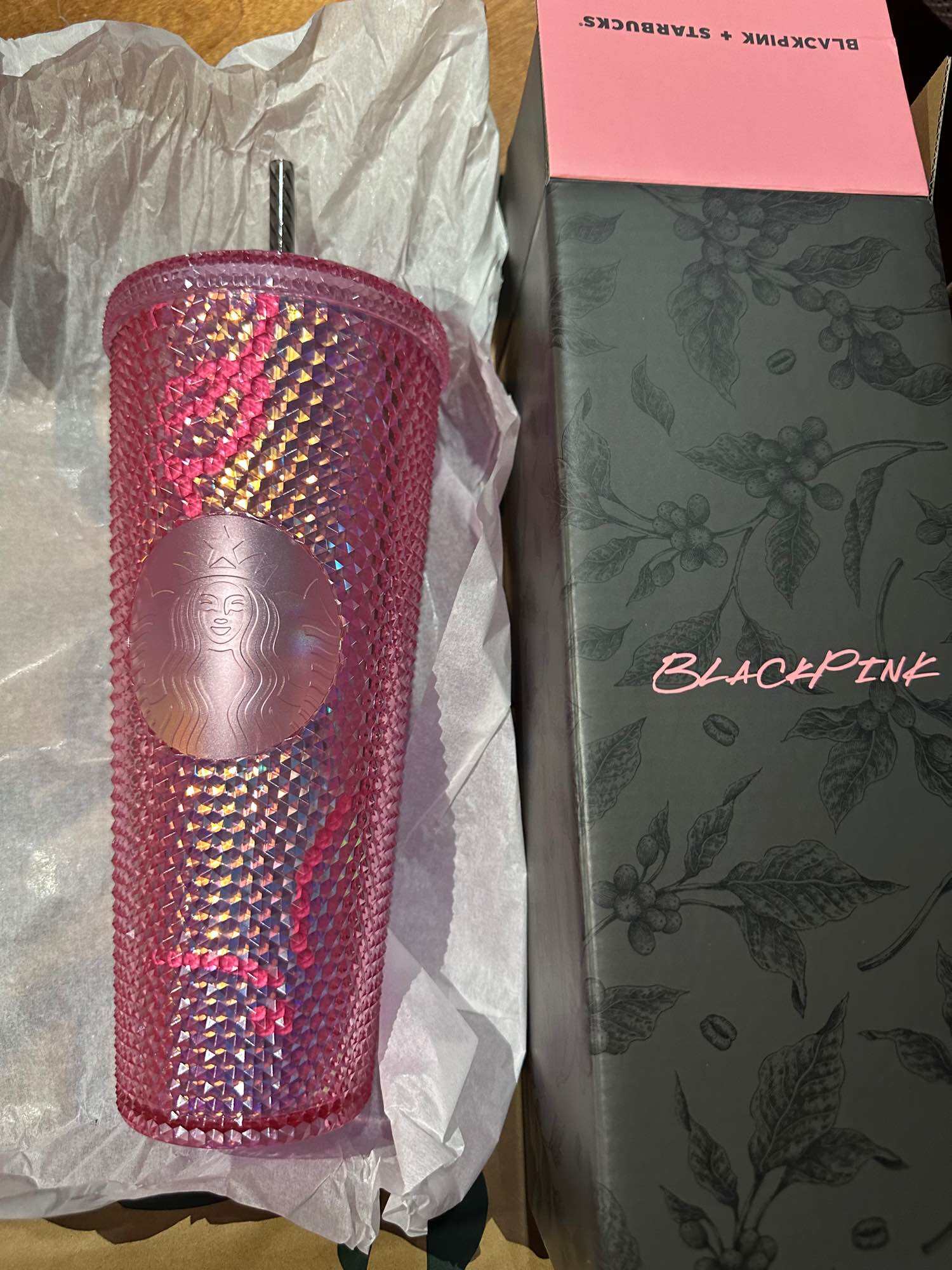Blackpink X Starbucks Pink Bling Cold Cup 24oz with Original