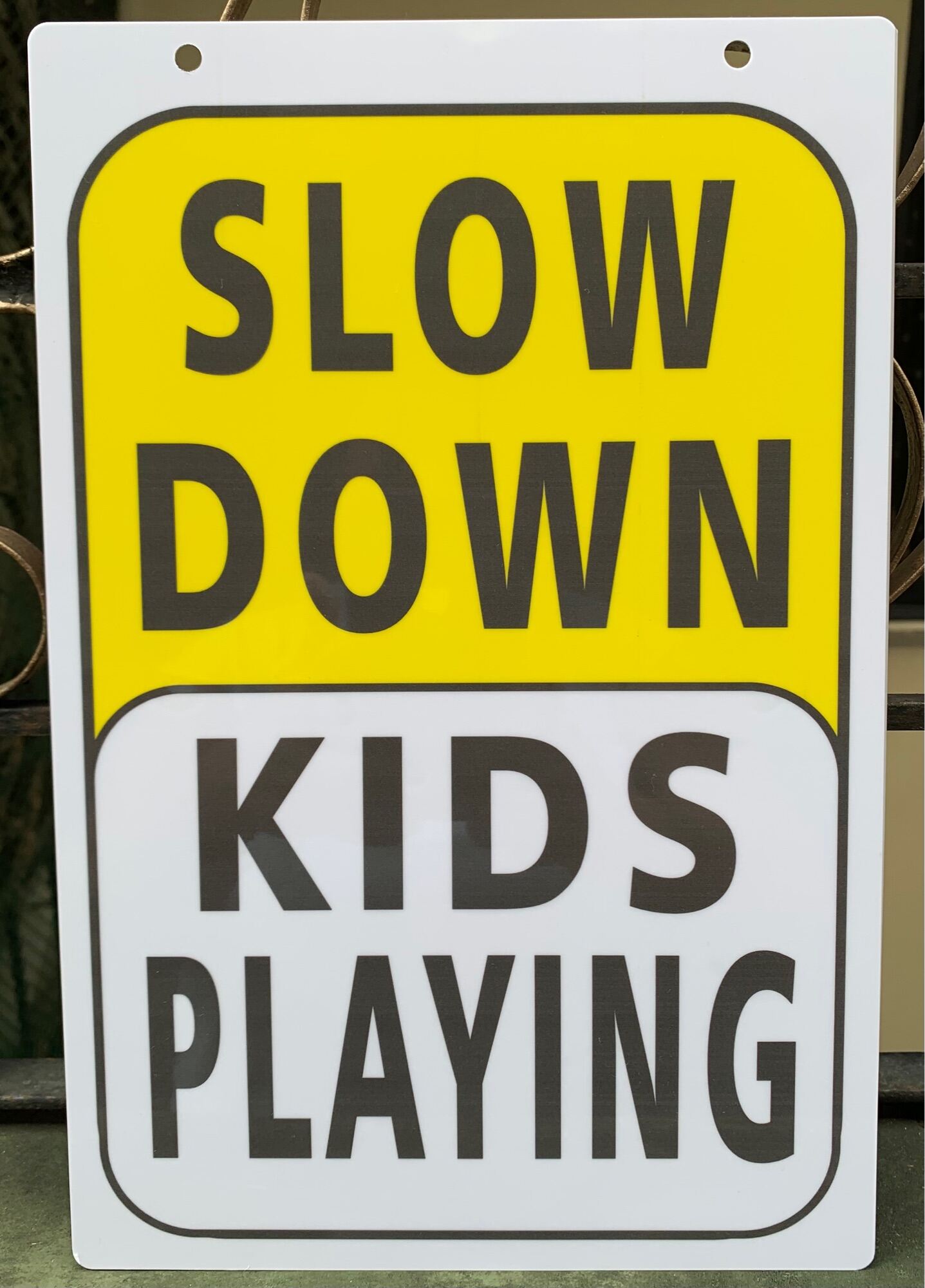 PVC Signage SLOW DOWN KIDS PLAYING 7.8x11 inches | Lazada PH