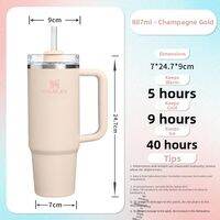 STANLEY | Insulated Tumbler with Straw and Handle Large Capacity for Hot and Cold Drinks Stainless Steel Thermal Cup for Car Home Office Student Gift