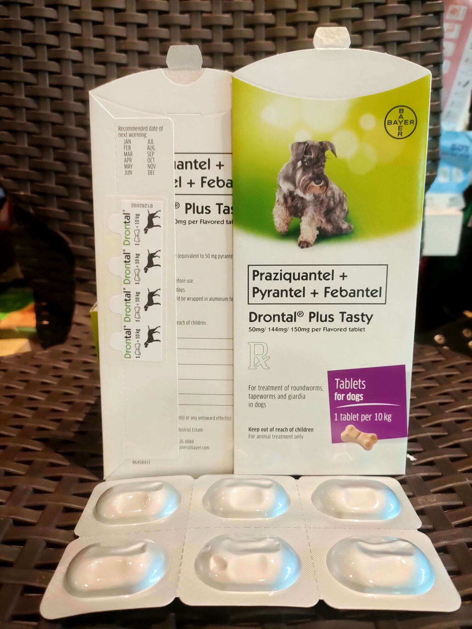 BAYER Drontal Plus Dog Tasty Bone Deworming Tablet (for up to 10kg