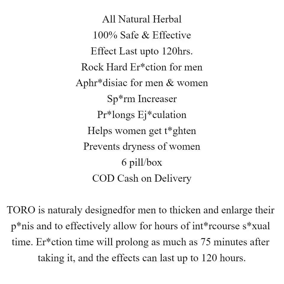 2 Box 12 Tablets Toro Pills For Men Enhancement. 