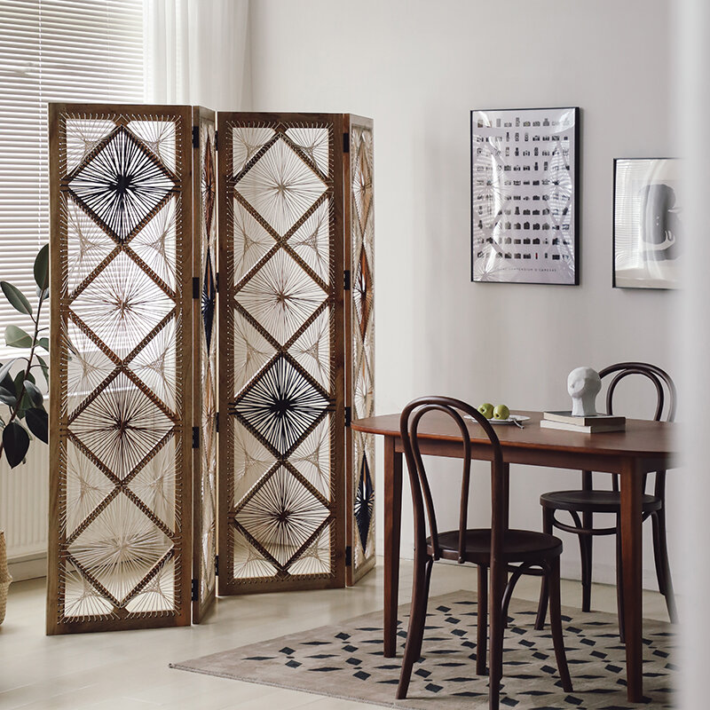 Living Room Screen Partition Room Folding Woven Handmade Space Hallway