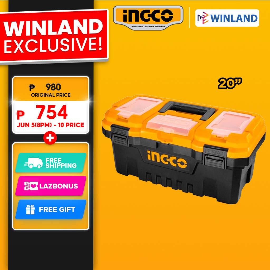 Ingco By Winland Inches Plastic Tool Box Pbx Ing Ht Lazada Ph