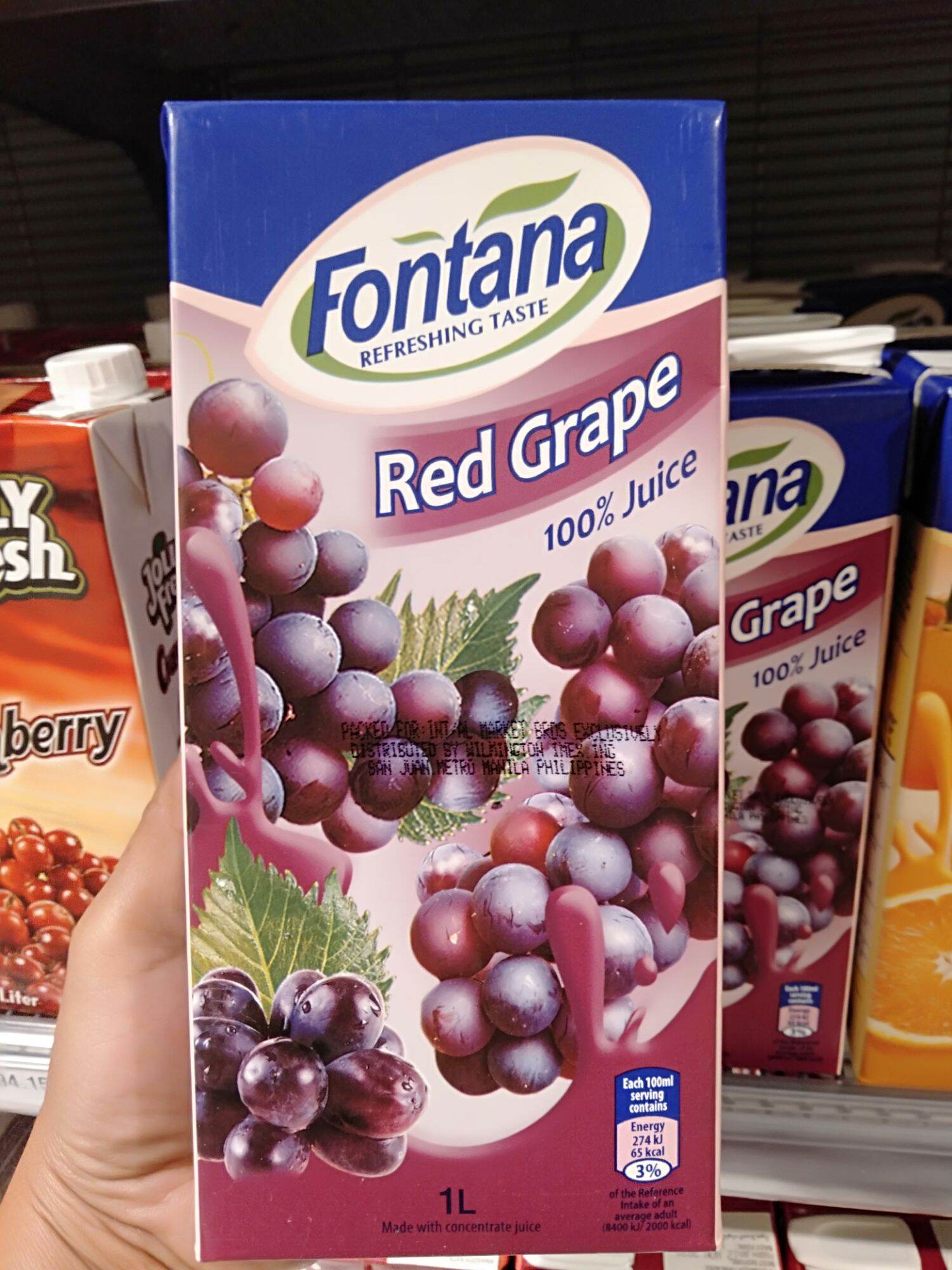 Fontana Red Grape 100% Juice 1Liter