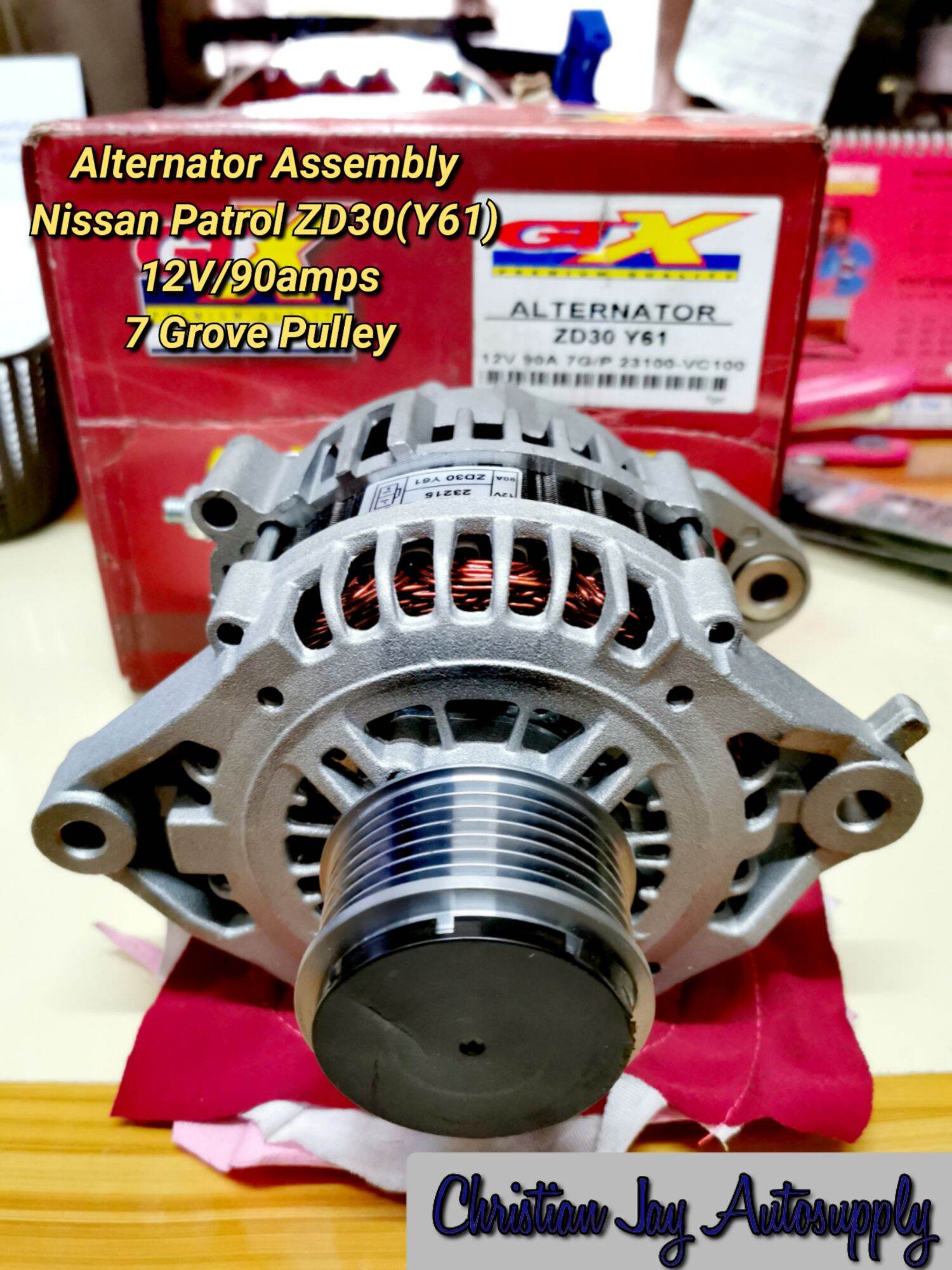 Gtx Alternator Assembly Nissan Patrol ZD30 (Y61). 12V/90A 7 Grove