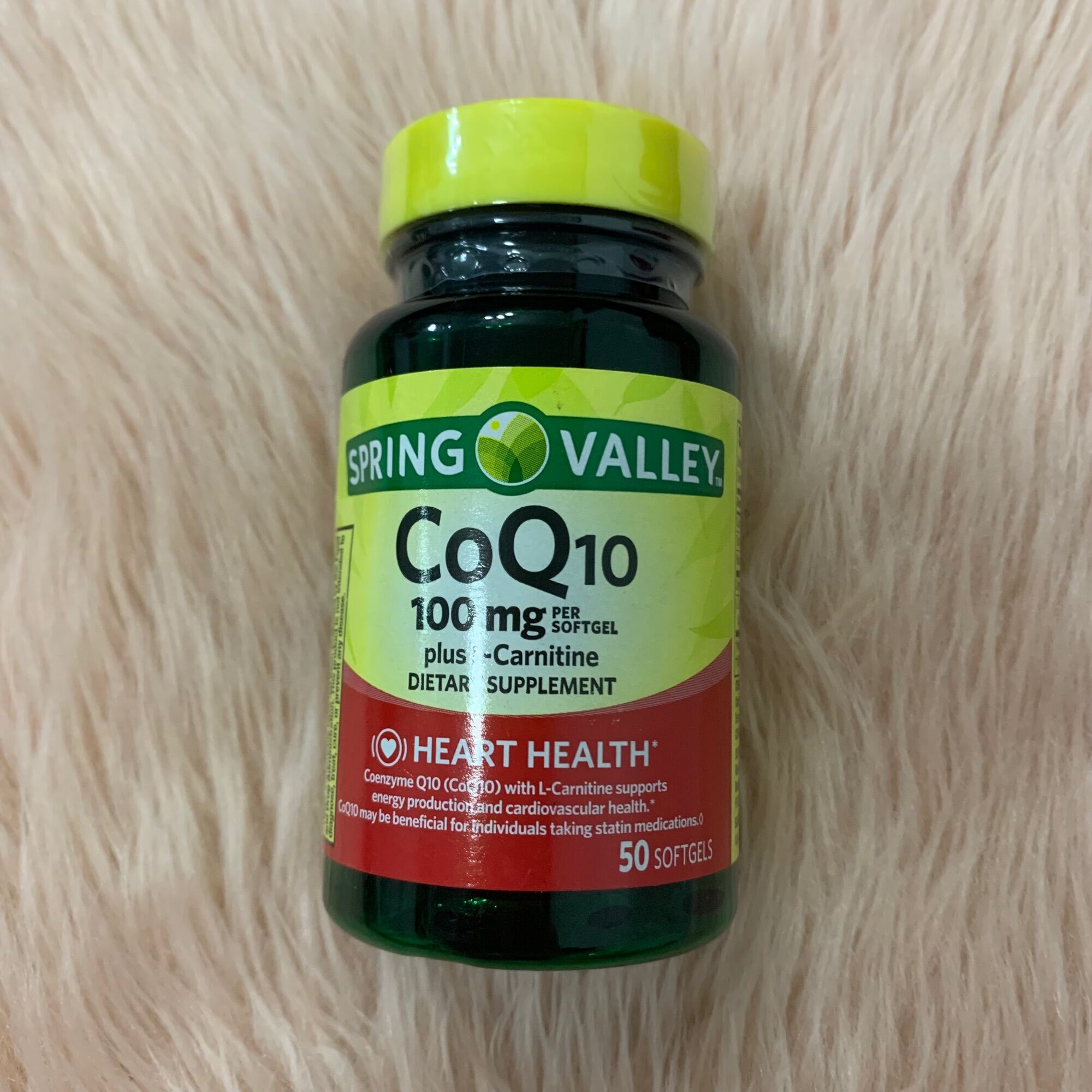 Spring Valley CoQ10 Rapid Release Softgels, 100 mg, 50 Count Expiry 03/