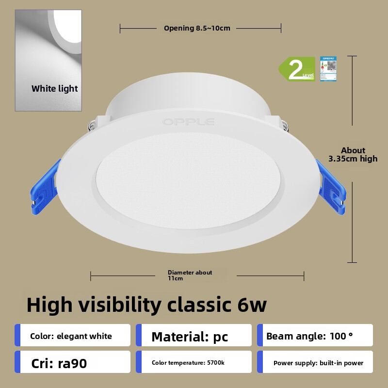 OPPLE | LED Recessed Ceiling Light 4W/6W 8cm
