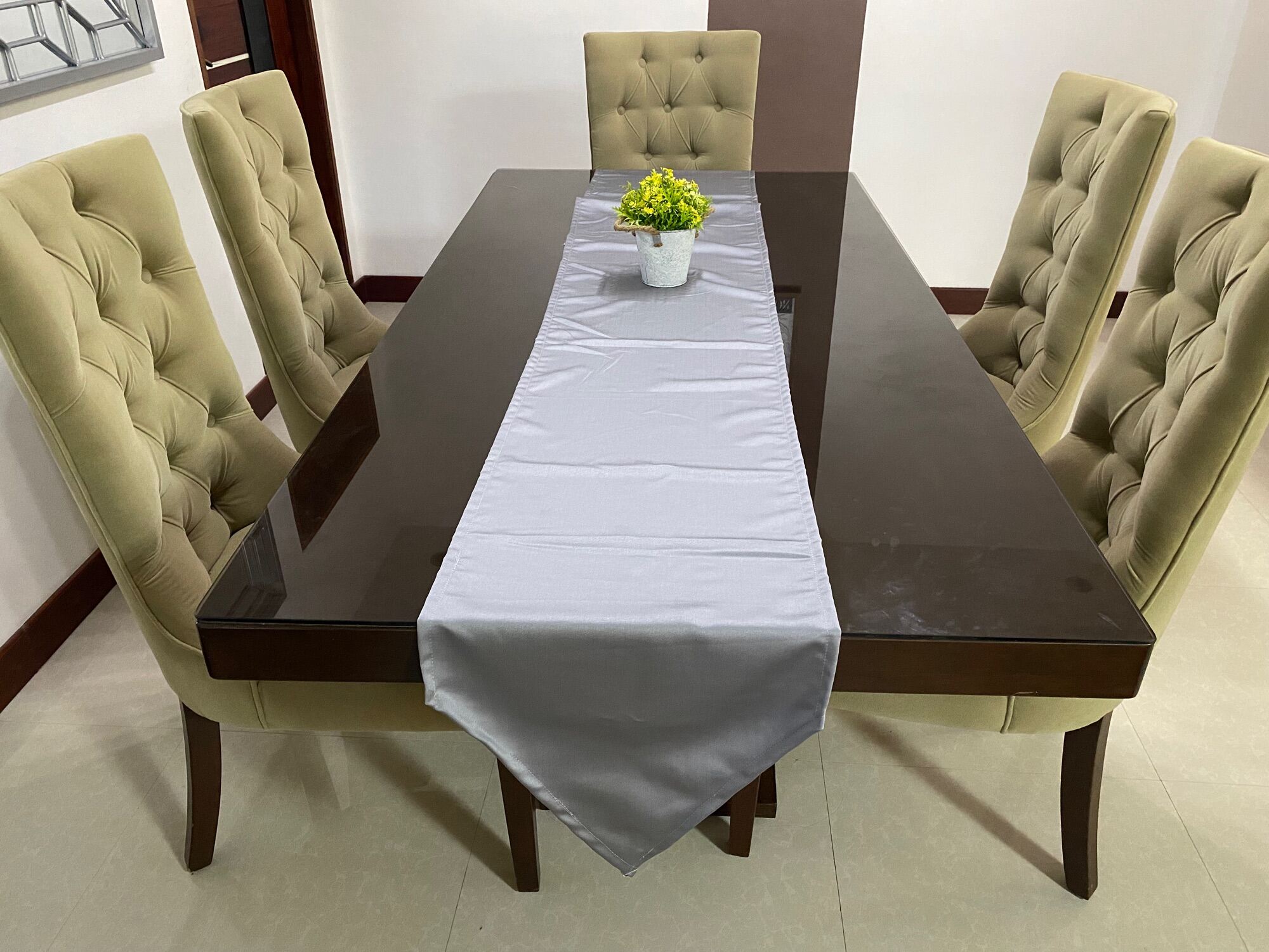 Plain Silky Table Runner 4, 6 and 8 seaters Lazada PH