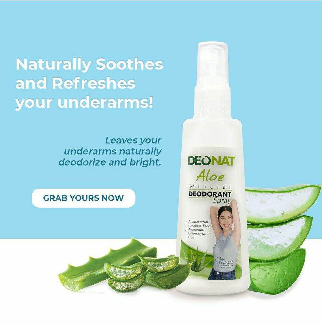 DEONAT Natural ALOE VERA Deodorant Spray 100 ml nondarkening non