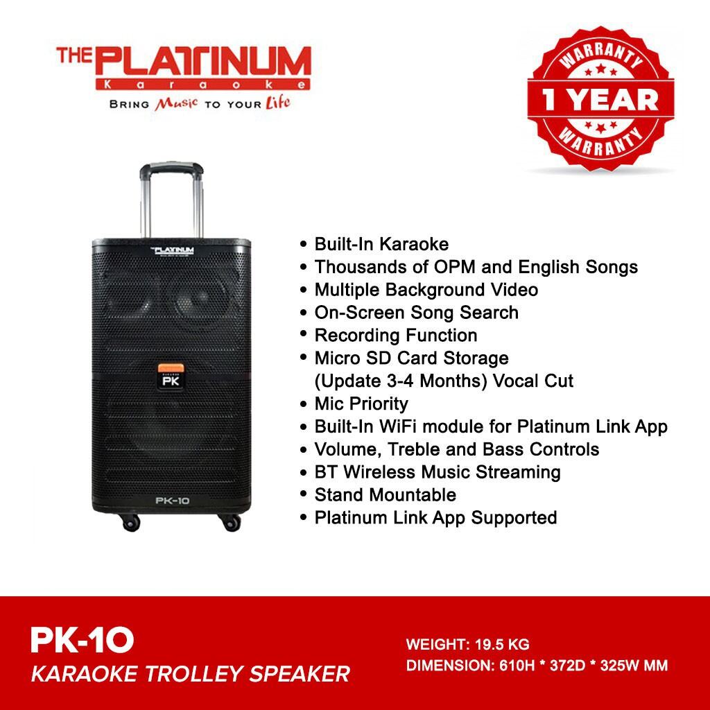 Platinum PK10 Ver 1.3 Trolley karaoke Speaker Lazada PH