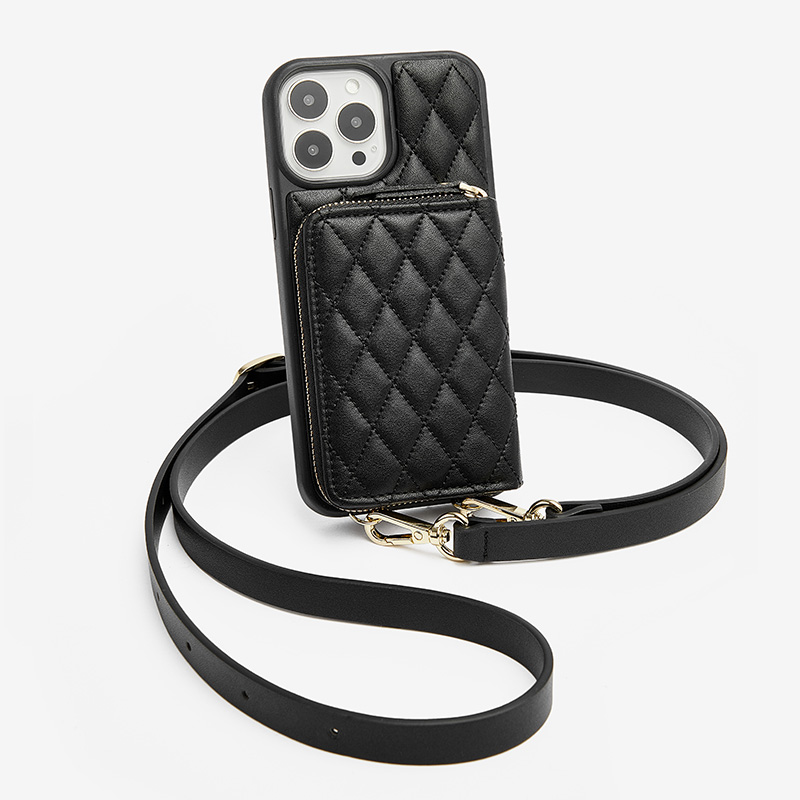 Quality leather phone cover with strap & holder – Custype