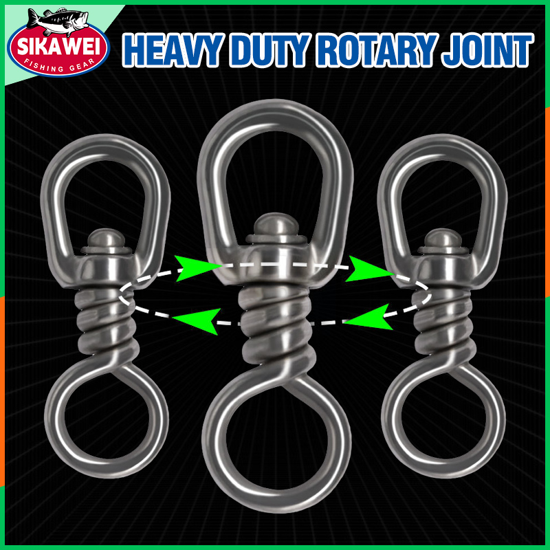 100PCS Fishing Barrel Swivels Set Bearing Rolling Swivel Solid Ring Lures  Connector LB Snap Connector for Saltwater Freshwater Fishing