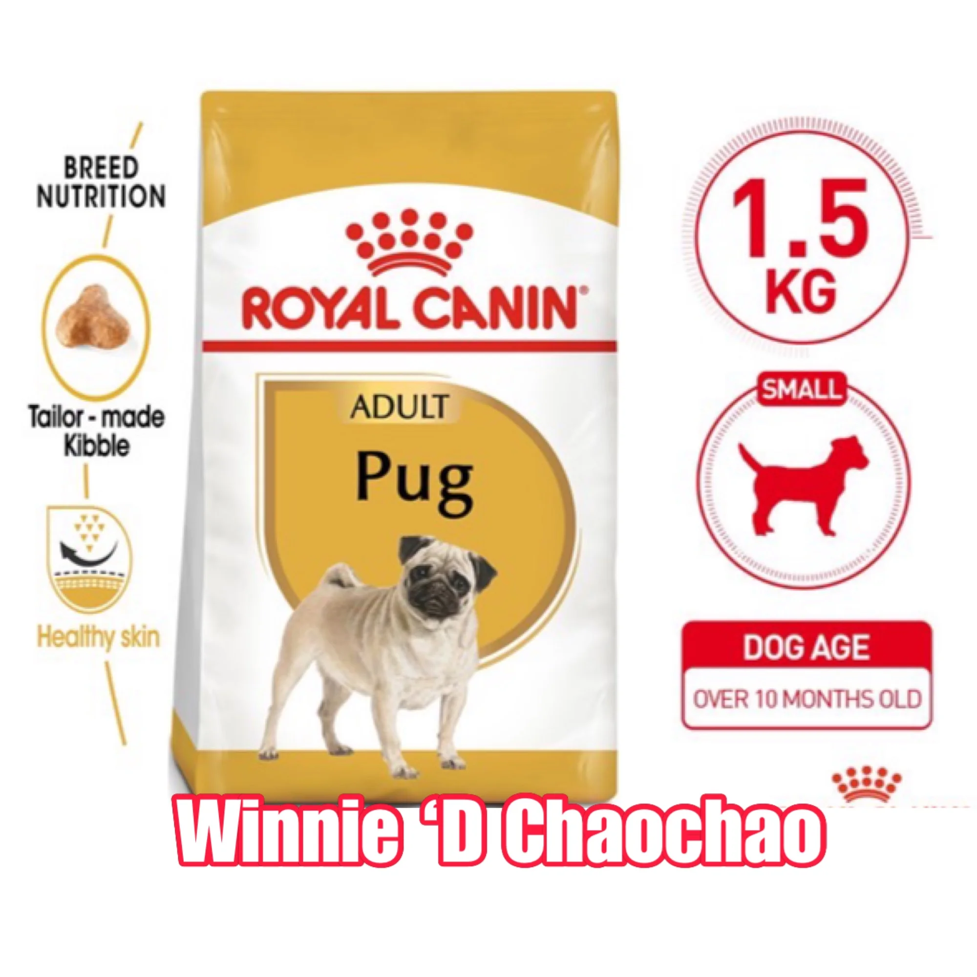 Royal Canin Pug Adult 1.5kg Dry Dog Food