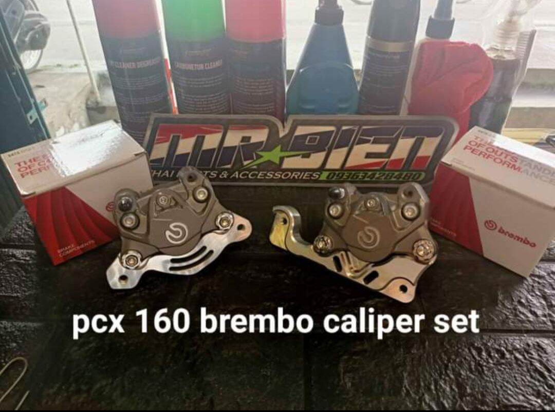 BREMBO CALIPER SET PCX 160 FRONT & REAR 2POT COPY Lazada PH