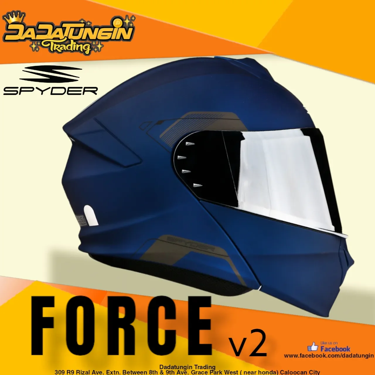 SPYDER Force v2 Modular Helmet + FREE Extra Clear Visor