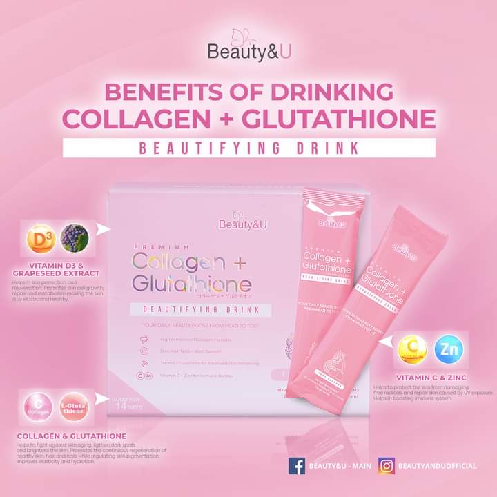 Collagen+ Glutathione beautifying drink beauty and U | Lazada PH