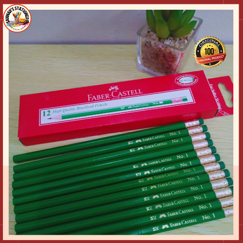 Faber Castell Green Pencil No. 1/2/3 (Sold Per 1s, 3s, 6s, 12s) For School  and Office Use