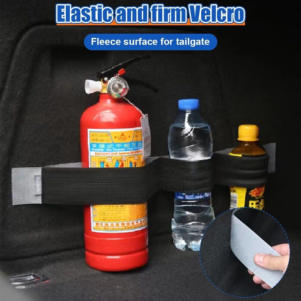 Car Trunk Storage Fixed Belt Black Trunk Organizer Strap Nylon Fire